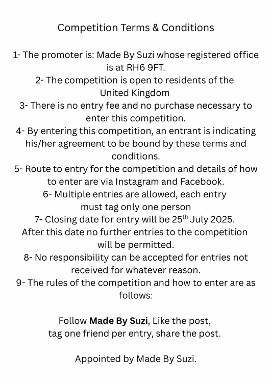 Giveaway/Competitions T&C’s
