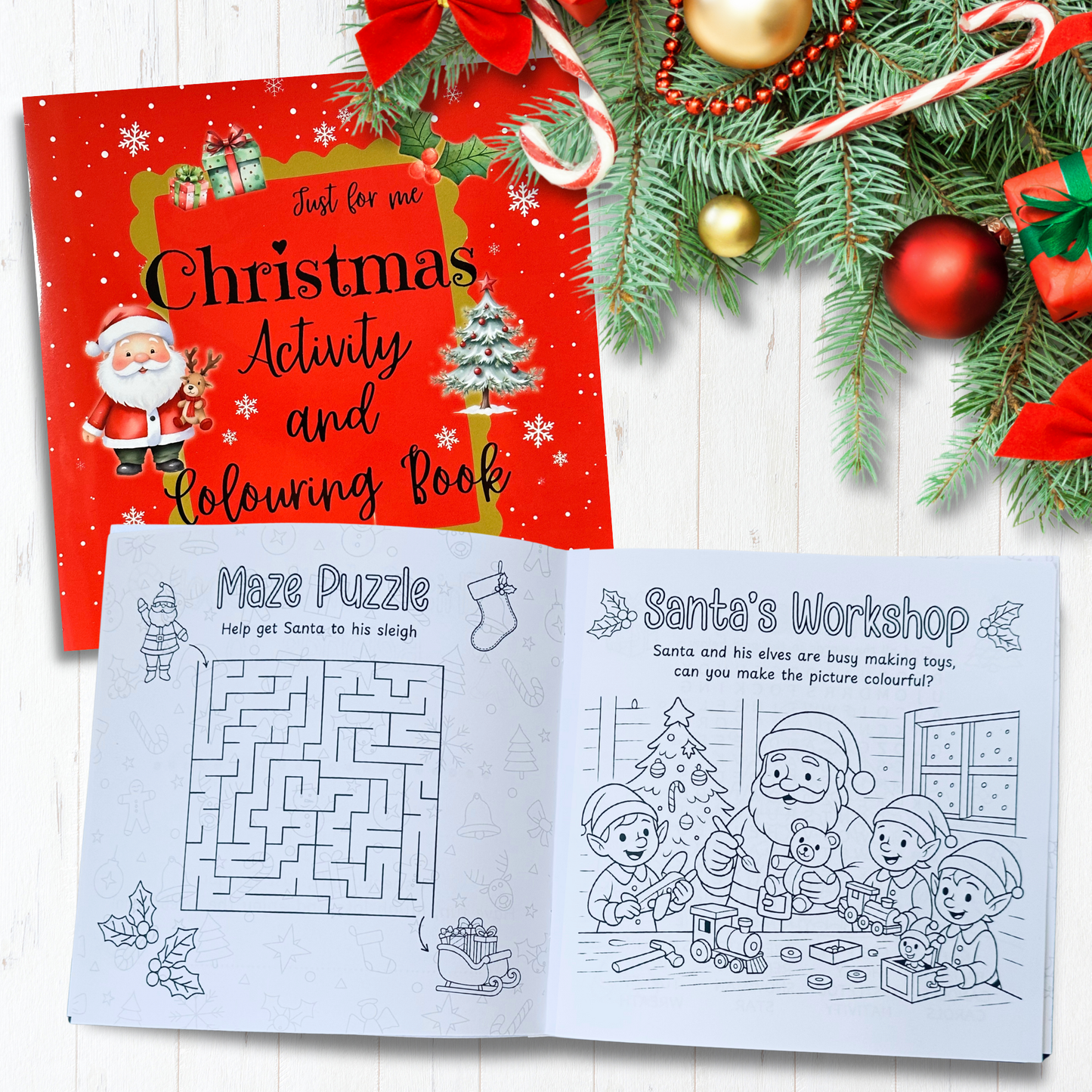 Christmas Activity & Colouring Book for Kids | Stocking Fillers | Christmas Eve Box | Festive Gifts | Children’s presents